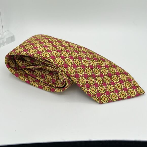 Vintage Hermes 100% Silk Tie 801 MA - Picture 5 of 5